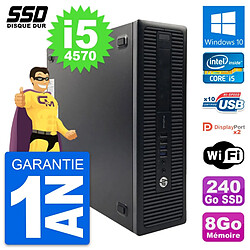 PC HP ProDesk 600 G1 SFF Intel Core i5-4570 RAM 8Go SSD 240Go Windows 10 Wifi · Occasion 