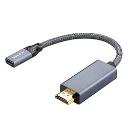 CABLING® Câble Adaptateur femelle USB-C vers prise mâle HDMI 4K 60 Hz - câble nylon 20 cm pas cher