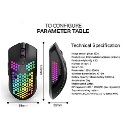 Acheter Universal X2 Wireless Mouse RGB Double de jeu Mécanique de jeu 12000 (DPI) souris d'ordinateur rechargeable