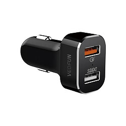 Wewoo Chargeur voiture allume-cigare USB pour smartphones & tablettes avec technologie SDDC 3.0 & double port TurboDrive C210