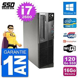 PC Lenovo M91p SFF Intel i7-2600 RAM 16Go SSD 120Go Windows 10 Wifi · Occasion 