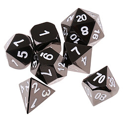 dés polyédriques alliage numérique dés d4-d10 dies trpg pour le jouet de fête de mtg blanc Ensemble de dés en alliage