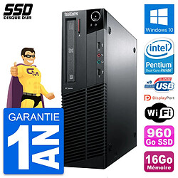 PC Lenovo ThinkCentre M81 SFF Intel G630 RAM 16Go SSD 960Go Windows 10 Wifi · Occasion 