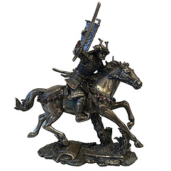 Parastone Statue samurai à cheval aspect bronze