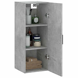 Maison Chic Armoire murale,Meuble de Rangement pour salon,cuisine gris béton 34,5x34x90 cm -MN84174 pas cher