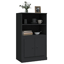 Avis vidaXL Buffet haut noir 60x35,5x103,5 cm bois d'ingénierie