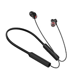 Universal Casque bluetooth sportif monté sur le cou, bouchon d'oreille sans fil pour le cou (noir) 