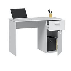 Acheter Pegane Bureau en mélaminé coloris blanc artik - Hauteur 73 x Longueur 108 x Profondeur 50 cm