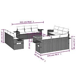 Avis Maison Chic Salon de jardin et coussins 13 pcs | Ensemble de Table et chaises | Mobilier d'Extérieur mélange beige résine tressée -GKD61276