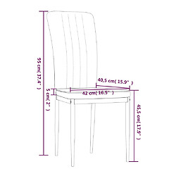 vidaXL Chaises à manger lot de 4 Rouge bordeaux Velours pas cher