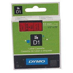 Ruban Laminé pour Etiqueteuses Dymo D1 45017 LabelManager™ Rouge 12 mm Noir (5 Unités)