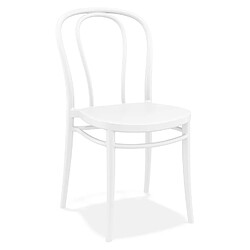 Alterego Chaise empilable 'JAMAR' intérieur / extérieur en matière plastique blanche