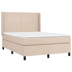 Avis vidaXL Sommier à lattes de lit matelas LED Cappuccino 140x200 cm