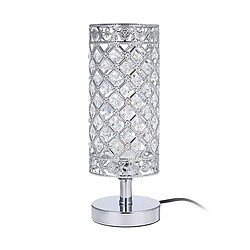 Universal Lampe de table de chevet en cristal Lampe de chevet en argent moderne Lampe E27 Salon 