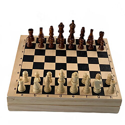 Universal Ensemble d'échecs de bureau en bois Cadeaux pour adultes et enfants Jeux d'échecs familiaux Puzzles Jouets d'entraînement Jouets de plateau Cadeaux pour enfants | Jeux de stratégie