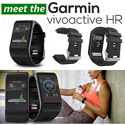 Wewoo Bracelet pour montre connectée Dragonne Sport en silicone Garmin Vivoactive HR Vert pas cher