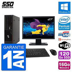 PC Fujitsu E910 DT Ecran 27" Intel G630 RAM 16Go SSD 120Go Windows 10 Wifi · Occasion 