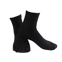 1 Paire De Chaussettes Confortables à Cinq Orteils En Coton Chaussettes à Chaussettes En Coton Noir