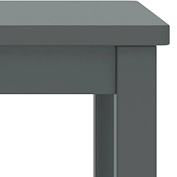 Avis vidaXL Table de chevet Gris foncé 35x30x47 cm Bois de pin massif