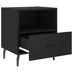 Acheter vidaXL Tables de chevet 2 pcs noir 40x35x47,5 cm bois d’ingénierie