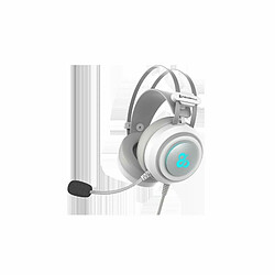 Casques avec Microphone Newskill Drakain Blanc 2,4 m Multicouleur Ivoire