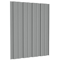 Acheter vidaXL Panneaux de toiture 36 pcs Acier galvanisé Gris 60x45 cm