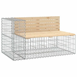 Maison Chic Banc de jardin | Banquette de jardin | Chaise Relax design gabion 122x71x65,5 cm bois massif de pin -MN99456