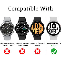 Lot de 4 protections d'écran en verre trempé pour Samsung Galaxy Watch 4 (40 mm) pour montre connectée Galaxy Watch 4 (40 mm) [dureté 2,5D 9H] [anti-rayures]