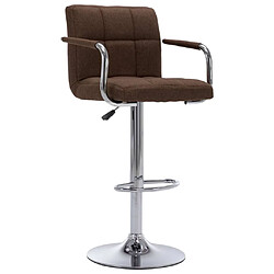 vidaXL Chaise de bar Marron Tissu 