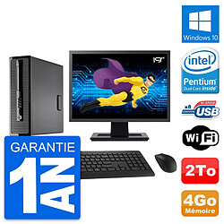 PC HP ProDesk 400 G1 SFF Ecran 19" G3220 RAM 4Go Disque 2To Windows 10 Wifi · Occasion 