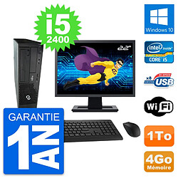 PC Fujitsu E500 DT Ecran 22" Intel i5-2400 RAM 4Go Disque 1To Windows 10 Wifi · Occasion 