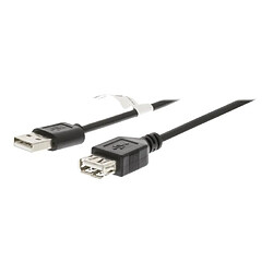 Ansco Valueline - Câble USB - USB (M) pour USB (F) - USB 2.0 - 2 m - moulé - noir