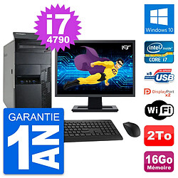 PC Tour Lenovo M93p Ecran 19" Intel i7-4790 RAM 16Go Disque 2To Windows 10 Wifi · Occasion 