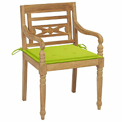 Maison Chic Lot de 8 Chaises Batavia avec coussins | chaises Relax d'extérieur Bois de teck solide -GKD60898