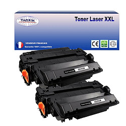 T3Azur 2 Toners compatibles avec HP Laserjet P3010, P3011, P3015, P3015D 2 Toners compatibles avec HP Laserjet P3010, P3011, P3015, P3015D remplace HP CE255A Noir- 6 000p