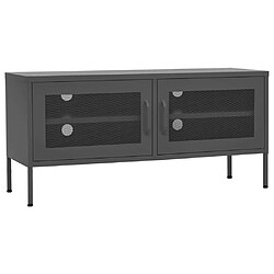 Maison Chic Meuble TV scandinave - Banc TV pour salon Anthracite 105x35x50 cm Acier -MN80488