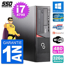 PC Fujitsu Esprimo E920 DT Intel Core i7-4790 RAM 32Go SSD 480Go Windows 10 Wifi - Occasion