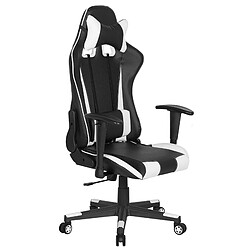 Beliani Chaise de bureau Cuir PU Blanc GAMER 