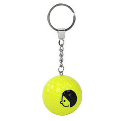 Porte-clés Golf Souvenirs Cadeaux Porte-clés pour hommes Femmes Amoureux du golf Jaune