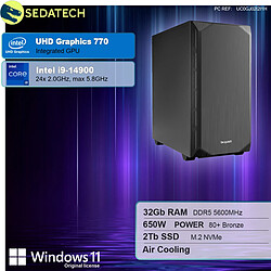 Sedatech PC Gamer Silent Silent • Intel i9-14900 • 32Go DDR5 • 2To SSD M.2 • Windows 11