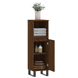 Avis vidaXL Armoire de bain chêne marron 30x30x100 cm bois d'ingénierie