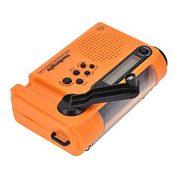 Avis Universal Téléphones portables, radios, manivelles, générateurs solaires, alarmes AM/FM/NOAA, météo d'urgence, radios, téléphones portables, banques, lampes de poche à LED.(Orange)