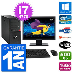 PC Tour Fujitsu P720 Ecran 19" i7-4770 RAM 16Go Disque 500Go Windows 10 Wifi · Occasion 