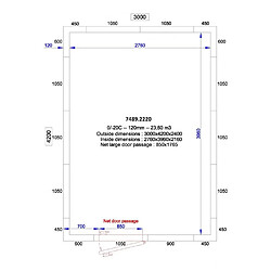 Chambre Froide et Congélateur L3000 mm - Combisteel