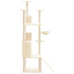 Acheter Arbre à chat avec griffoirs,niche pour chat en sisal Crème 175 cm -MN15738