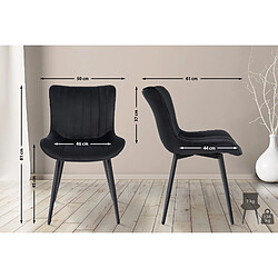 Non Lot de 2 chaises Largo en velours