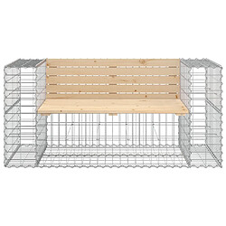 Avis Maison Chic Banc de jardin | Banquette de jardin | Chaise Relax design gabion 143x71x65,5 cm bois massif de pin -MN27820