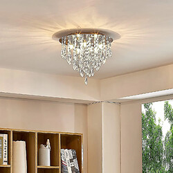 Avis Universal Lampe moderne en cristal Chelier Rinse Sticker Lampe ajustée en cristal Effet gouttelette Chrome rond