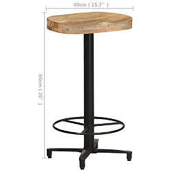 vidaXL Tabourets de bar lot de 2 66 cm bois de manguier massif pas cher