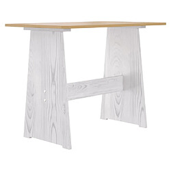 Acheter vidaXL Table à manger et banc REINE marron miel blanc bois pin solide